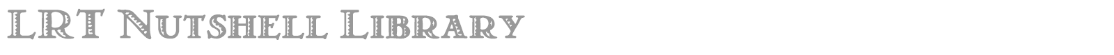 LRT Nutshell Library font preview